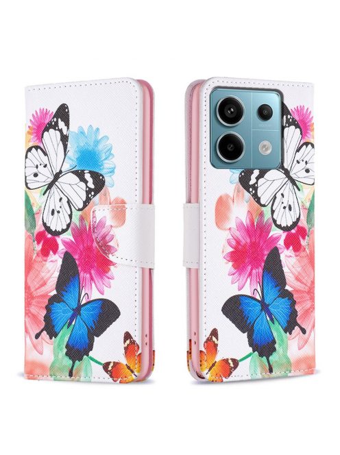 RMPACK Xiaomi Redmi Note 13 Pro 5G Mintás Notesz Tok Kártyatartóval-Kitámasztható Colorful Mintázattal A02