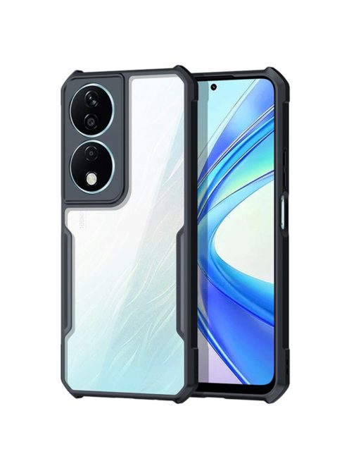 RMPACK Honor X7b Tok Ütésállókivitel Ütéscsökkentő Sarkok Acrylic + TPU Corner Safe Fekete