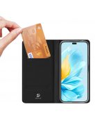 RMPACK Honor 200 Lite 5G Notesz Tok Mágneses DUX DUCIS Skin Pro Series Kitámasztható Kártyatartóval Fekete