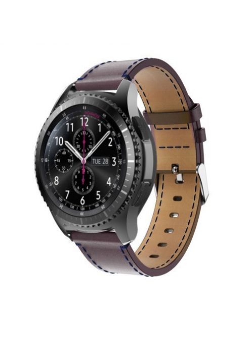 Samsung Gear S3 Classic / Frontier Óraszíj - Pótszíj Valódi Bőr Coffe-Kávébarna