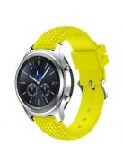 Samsung Gear S3 Classic / Frontier Szilikon Óraszíj - Pótszíj Tyre Style Sárga