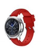 Samsung Gear S3 Classic / Frontier Szilikon Óraszíj - Pótszíj Tyre Style Piros