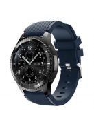 Samsung Gear S3 Frontier / Gear S3 Pótszíj - Óraszíj Trendy Sport Szilikon Sötétkék