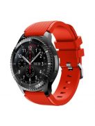 Samsung Gear S3 Frontier / Gear S3 Pótszíj - Óraszíj Trendy Sport Szilikon Piros