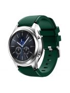 Samsung Gear S3 Frontier / Gear S3 Pótszíj - Óraszíj Trendy Sport Szilikon Olajzöld