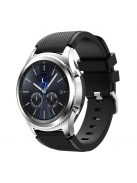 Samsung Gear S3 Frontier / Gear S3 Pótszíj - Óraszíj Trendy Sport Szilikon Fekete