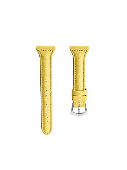 18mm Genuine Leather Watch Band Strap for Xiaomi Mi Watch - Yellow