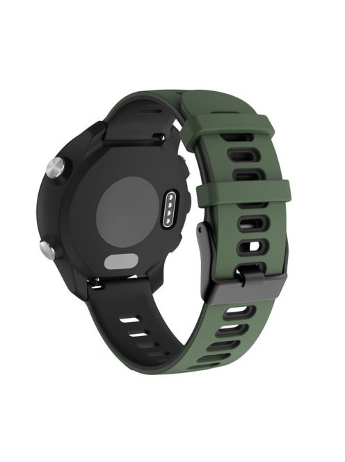 22mm Bi-Color Silicone Watchband Strap Replacement Wrist Strap for Xiaomi Haylou RT LS05s/RS3 LS04 - Army Green/Black