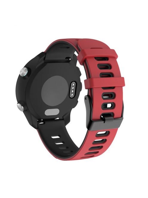 22mm Bi-Color Silicone Watchband Strap Replacement Wrist Strap for Xiaomi Haylou RT LS05s/RS3 LS04 - Red/Black