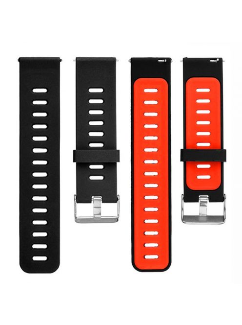 22mm Two-tone Silicone Watch Band Strap for Xiaomi Huami Amazfit - Black / Red