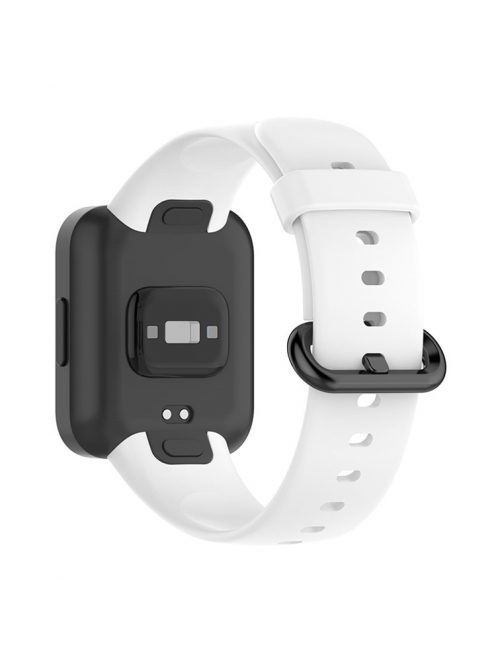 Adjustable Solid Color Watch Band Soft Silicone Strap for Xiaomi Redmi Watch 2 / Redmi Watch 2 Lite - White