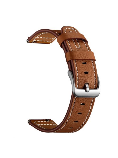 18mm Genuine Leather U Shape Head Watch Band for Huawei TalkBand B5/B3 Active/B2 Active - Brown