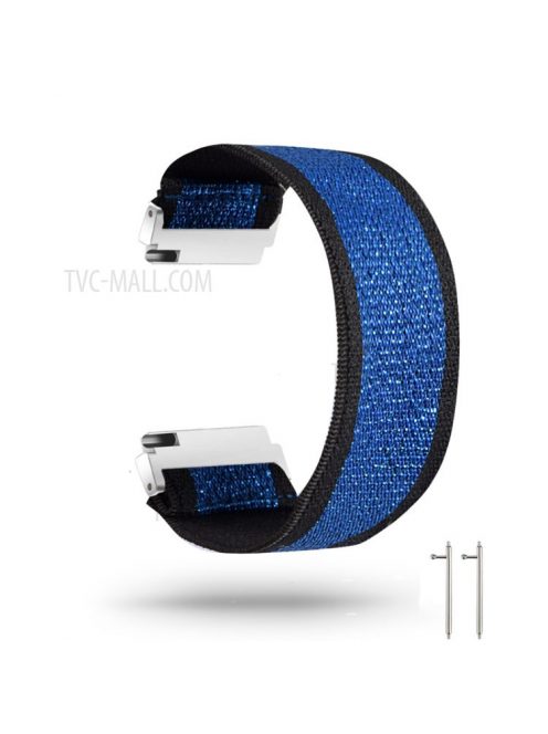 20mm Color Matching Nylon Watch Band for Samsung Galaxy Watch4 Classic 46mm 42mm/Watch4 44mm 40mm/Huawei GT 2 42mm/Huami Amazfit Watch Youth Edition - Black/Blue