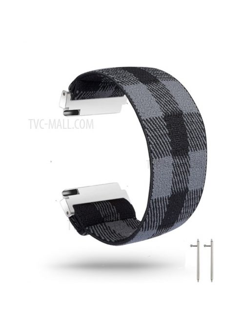 20mm Color Matching Nylon Watch Band for Samsung Galaxy Watch4 Classic 46mm 42mm/Watch4 44mm 40mm/Huawei GT 2 42mm/Huami Amazfit Watch Youth Edition - Grey/Black